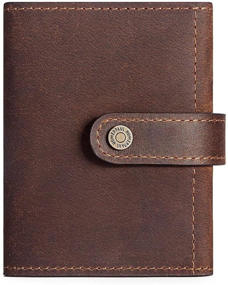 Mens Wallet Coin Purse RFID Blocking Leather Card Bag Men's Top Soft Leather Cowhide Men's Wallet (Color : Brown) Coffee $13....