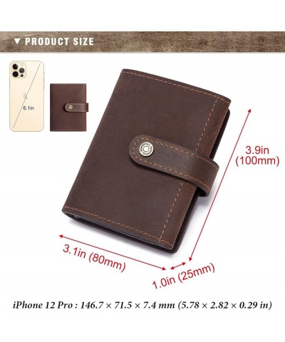 Mens Wallet Coin Purse RFID Blocking Leather Card Bag Men's Top Soft Leather Cowhide Men's Wallet (Color : Brown) Coffee $13....