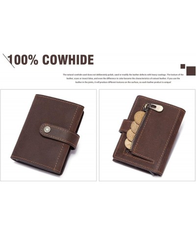 Mens Wallet Coin Purse RFID Blocking Leather Card Bag Men's Top Soft Leather Cowhide Men's Wallet (Color : Brown) Coffee $13....