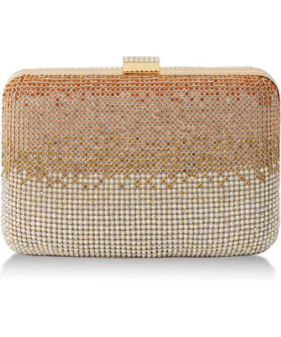 Harlow Crystal Ombre Minaudiere Clutch Gold Crystal $174.15 Evening Bags