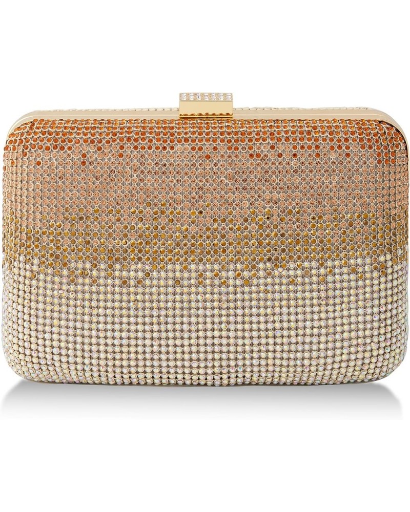 Harlow Crystal Ombre Minaudiere Clutch Gold Crystal $174.15 Evening Bags