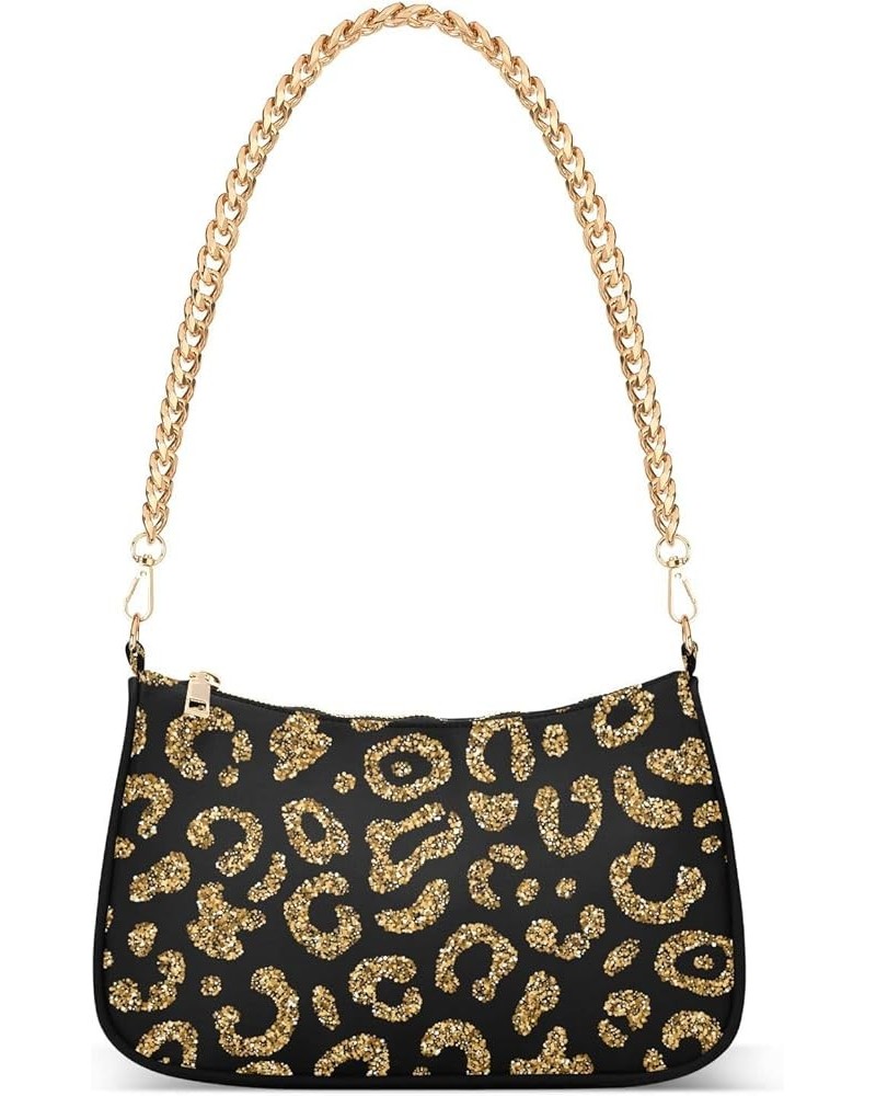 Leopard Shoulder Bag for Women Small Purse Chain Clutch Mini Purse with Chain Strap for Girl 04 $15.29 Satchels