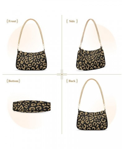 Leopard Shoulder Bag for Women Small Purse Chain Clutch Mini Purse with Chain Strap for Girl 04 $15.29 Satchels