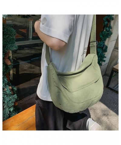 Women Casual Shoulder Bag Men-Canvas Tote Bag Large Capacity Crossbody Bag Solid Color Messenger Bag Unisex Shopping Bag Gray...