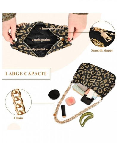 Leopard Shoulder Bag for Women Small Purse Chain Clutch Mini Purse with Chain Strap for Girl 04 $15.29 Satchels