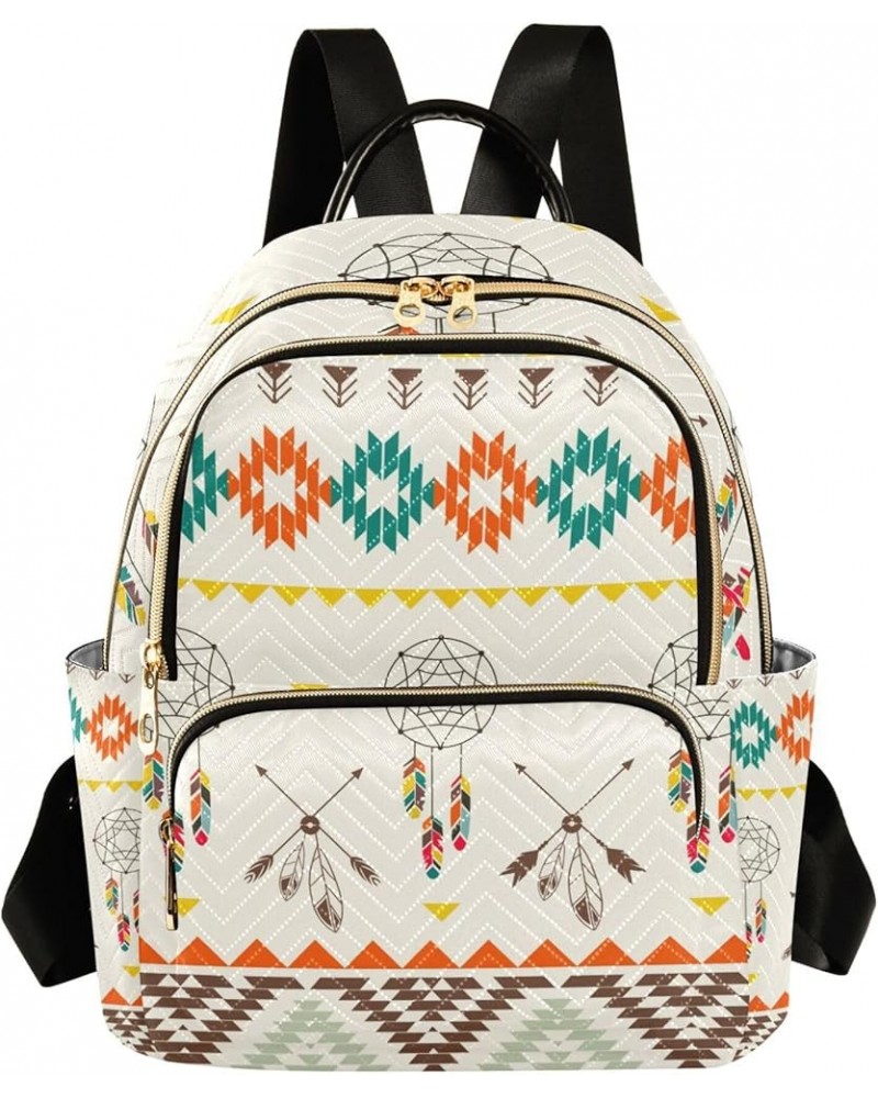 Indian Ethnic Arrows Dream Catcher Backpack for Women Shoulder Bag Lightweight Small Backpack Casual Daypack Back Pack Mini(1...