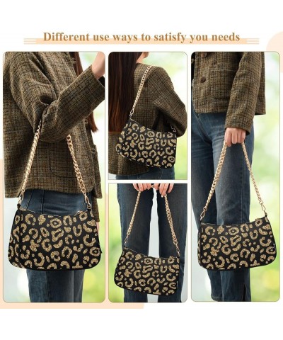 Leopard Shoulder Bag for Women Small Purse Chain Clutch Mini Purse with Chain Strap for Girl 04 $15.29 Satchels