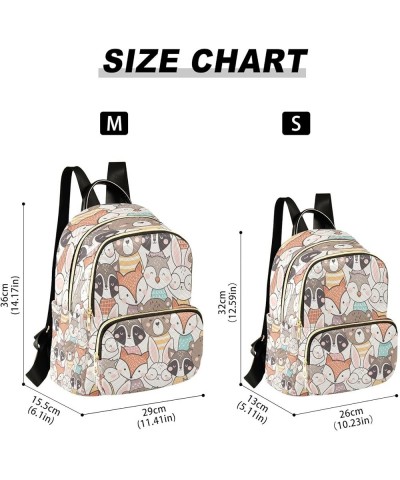 Women Backpack Purse Fox Racoon Bear Rabbit Squirrel Fashion Shoulder Bags Travel Backpack Small Daypacks S Medium $11.70 Bac...