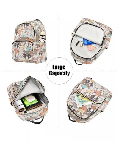 Women Backpack Purse Fox Racoon Bear Rabbit Squirrel Fashion Shoulder Bags Travel Backpack Small Daypacks S Medium $11.70 Bac...