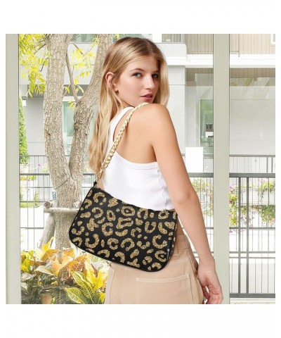 Leopard Shoulder Bag for Women Small Purse Chain Clutch Mini Purse with Chain Strap for Girl 04 $15.29 Satchels