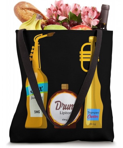 Nurse Sax Drum Trumpet Musical Instrument Mardi Grass Crna P Tote Bag $14.95 Totes