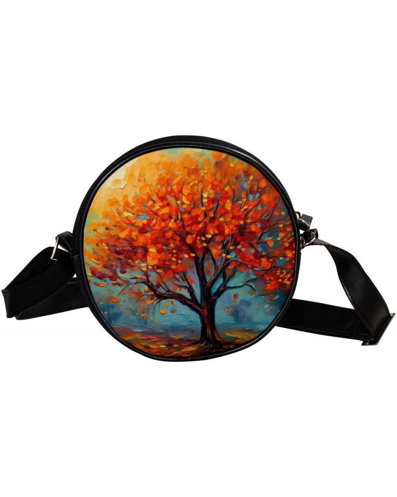 Crossbody Bags for Women,Crossbody Bag Men,Small Sling Bag,Autumn Tree Colorful Painting,Crossbody Purse $9.37 Crossbody Bags