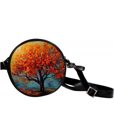 Crossbody Bags for Women,Crossbody Bag Men,Small Sling Bag,Autumn Tree Colorful Painting,Crossbody Purse $9.37 Crossbody Bags