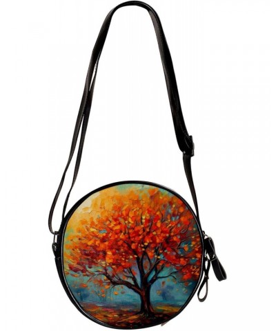 Crossbody Bags for Women,Crossbody Bag Men,Small Sling Bag,Autumn Tree Colorful Painting,Crossbody Purse $9.37 Crossbody Bags