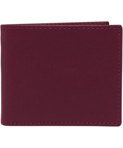 Genuine Safiano Leather Unisex Casual Bifold Wallet (GREEN) MAROON $13.68 Wallets