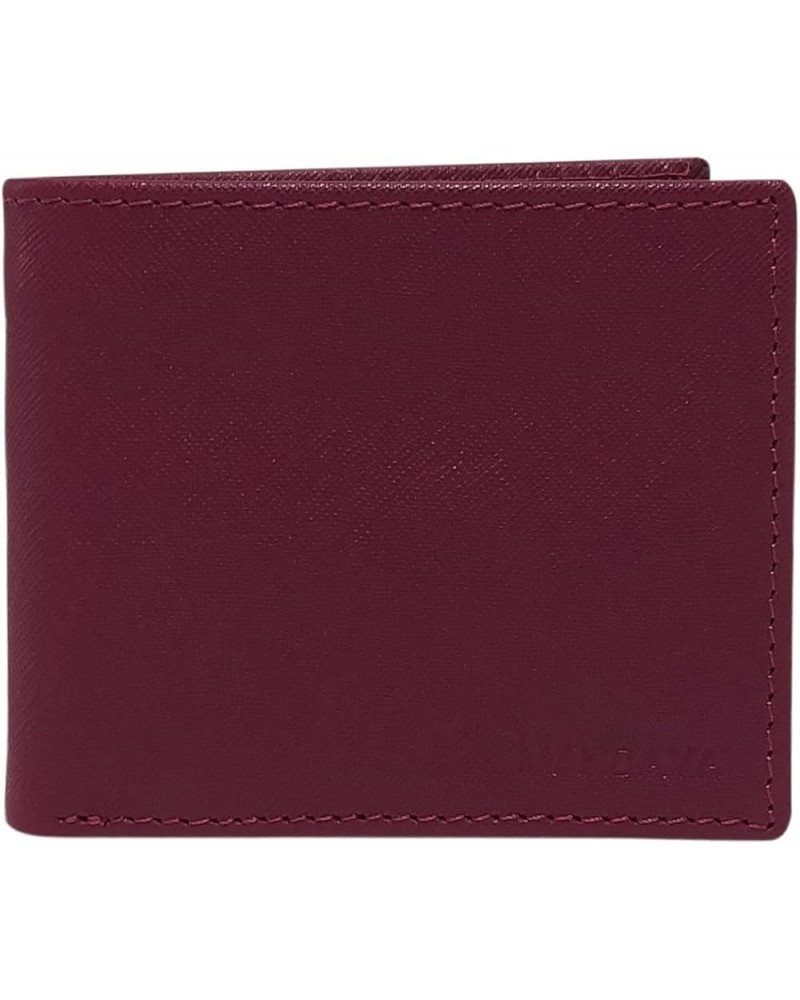 Genuine Safiano Leather Unisex Casual Bifold Wallet (GREEN) MAROON $13.68 Wallets