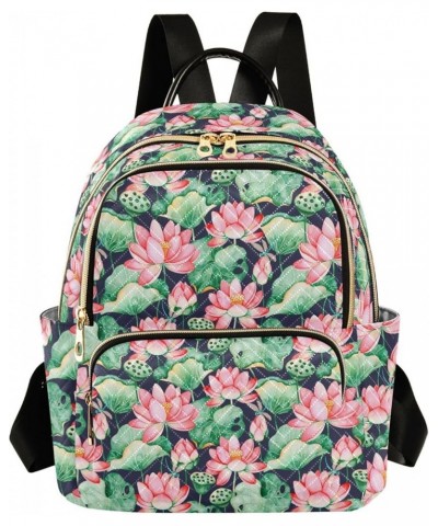 Lotus and Dragonflies Women's Backpack Purse Causal Daypack Work Travel College Business Trip Bag Shoulder Bag Small $12.79 B...