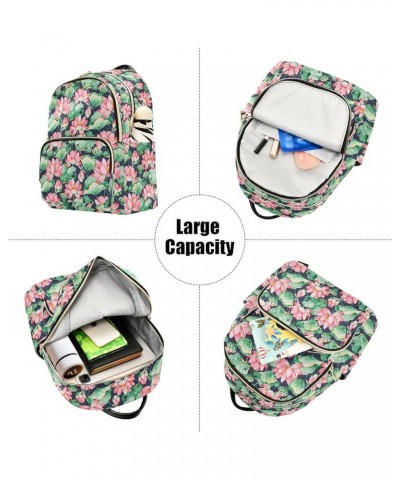 Lotus and Dragonflies Women's Backpack Purse Causal Daypack Work Travel College Business Trip Bag Shoulder Bag Small $12.79 B...