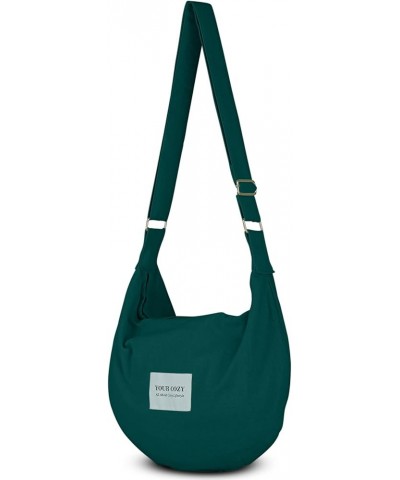 Women's Sling Crossbody Bags Large Shoulder Shopping Hobo Bag Handbag Top Zip Bags Handmade Messenger Bag Pine Green $12.31 S...