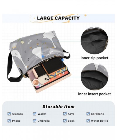 Cute Goose Grey Adults Sling Bag Crossbody Trendy Womens Bags Crossbody Travel Purses $19.79 Hobo Bags