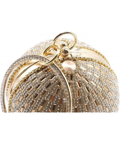 Women Round Ball Crystal Evening Clutch Purse Tassel Wedding Party Hand Bags Silver Gold 3 $28.74 Evening Bags