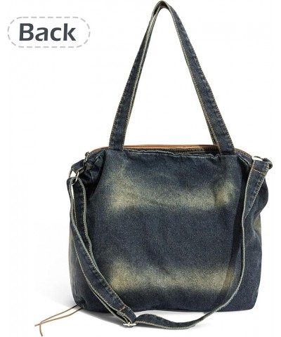 Denim Purse Jean Tote Bag for Women Crossbody Shoulder Denim Purses and Handbags for Women F Plus-black $11.05 Totes