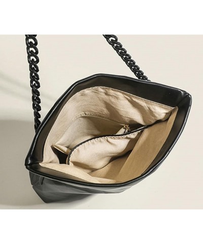 Chic Shoulder Bag for Women Soft PU Leather Trendy Crossbody Handbags Clutch Hobo Tote Purse with Chain 2024 Apricot $19.13 S...