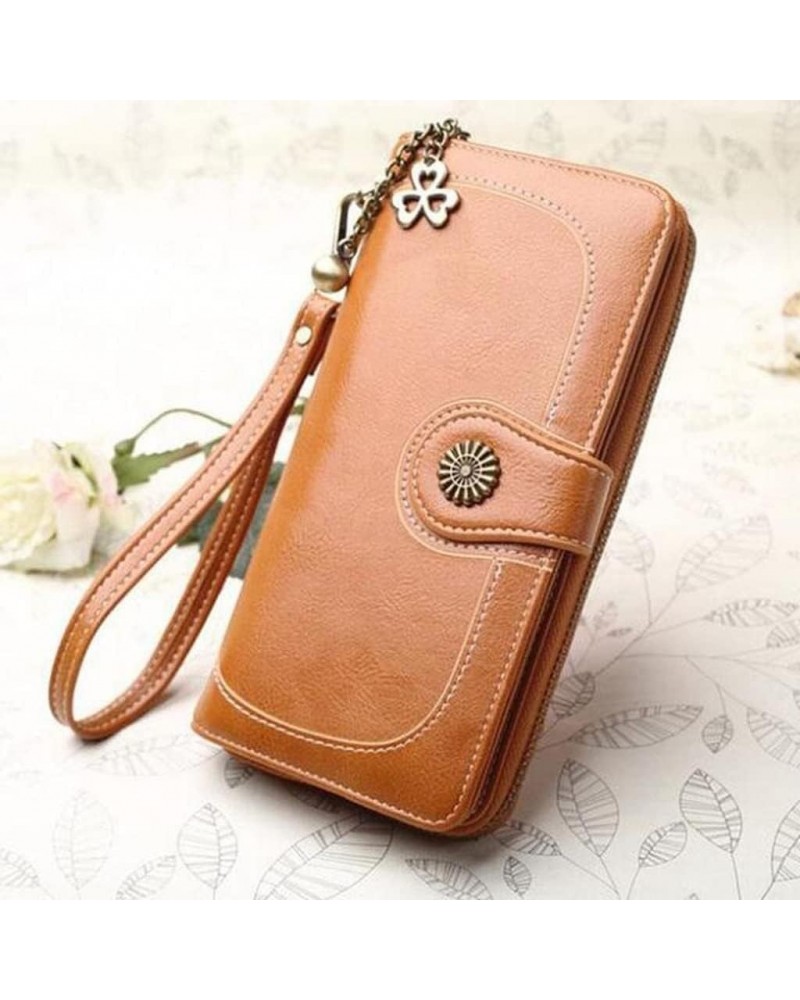 Wallet Female Long Blue Clutch Purse Woman Zipper Wallets Lady Purses Wristle Money Bag Coin Card Holder (Color : C, Size : 1...