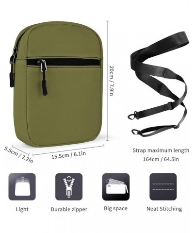 Small Canvas Messenger Bag Casual Shoulder Bag Travel Chest Bag Crossbody Bag Color723 $14.87 Crossbody Bags