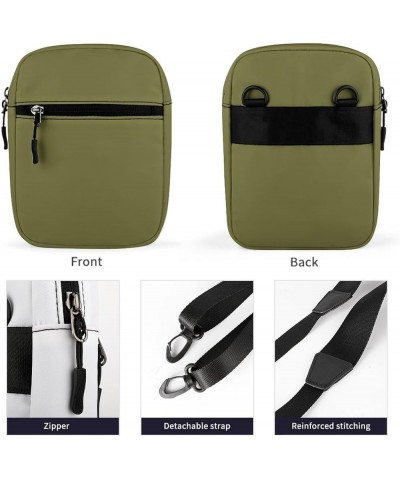 Small Canvas Messenger Bag Casual Shoulder Bag Travel Chest Bag Crossbody Bag Color723 $14.87 Crossbody Bags