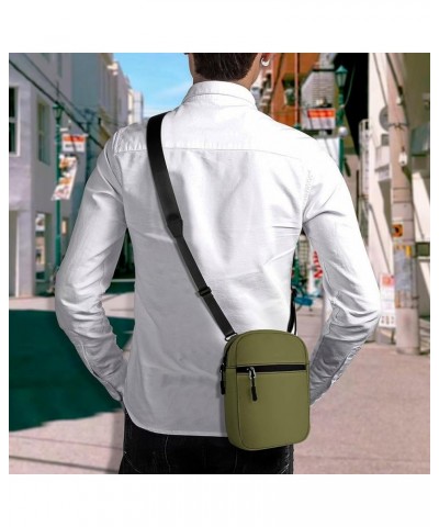 Small Canvas Messenger Bag Casual Shoulder Bag Travel Chest Bag Crossbody Bag Color723 $14.87 Crossbody Bags