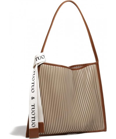 Hobo Purses for Women – PU Leather Designer Hobo Shoulder Handbag – Top Handle Pocketbook Stripes $17.84 Hobo Bags