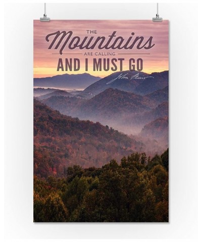 John Muir, The Mountains are Calling, Sunset (16x24 Giclee Gallery Art Print, Vivid Textured Wall Decor) $14.00 Totes