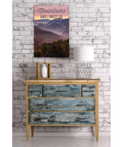 John Muir, The Mountains are Calling, Sunset (16x24 Giclee Gallery Art Print, Vivid Textured Wall Decor) $14.00 Totes