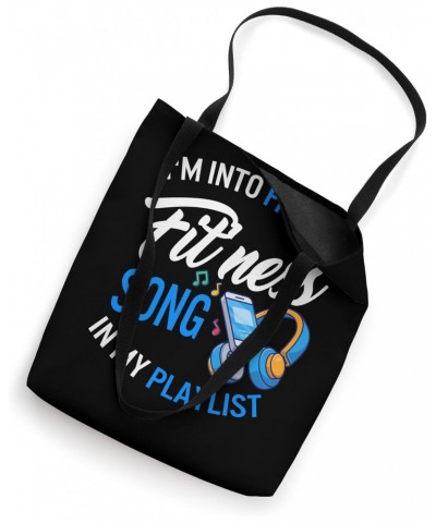 Music I'm Into Fitness Song In My Playlist Headphones Tee, F Tote Bag $12.63 Totes