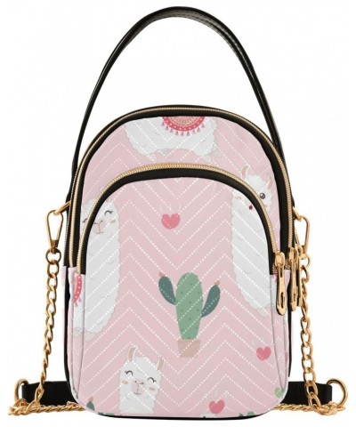 Crossbody Bag for Women, Alpacas and Cactus Phone Purse Detachable Chain Bag Shoulder Handbag Wallet $11.28 Crossbody Bags