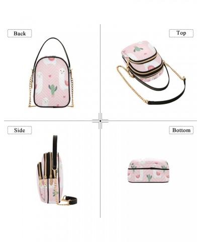 Crossbody Bag for Women, Alpacas and Cactus Phone Purse Detachable Chain Bag Shoulder Handbag Wallet $11.28 Crossbody Bags