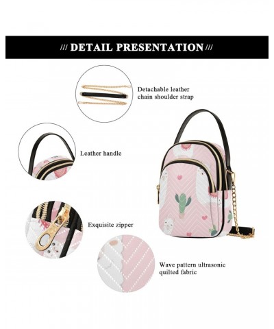 Crossbody Bag for Women, Alpacas and Cactus Phone Purse Detachable Chain Bag Shoulder Handbag Wallet $11.28 Crossbody Bags