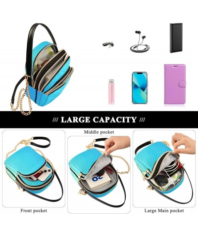 Cute Dogs Staring Small Shoulder Bags for Women Phone Purse Crossbody for Women Blue Gradient $12.51 Shoulder Bags