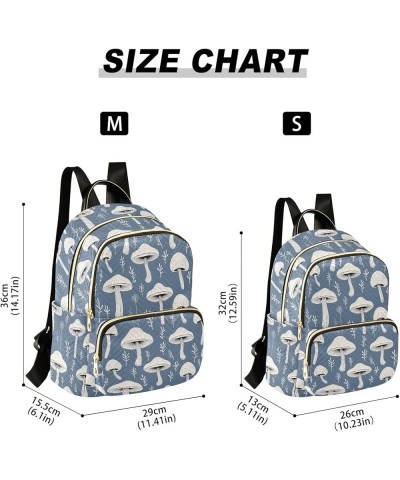 White Mushroom Pattern Fashion Backpack Purse for Women, Casual Daypacks, Ladies Gift for Traveling Hiking Multicolor Medium ...