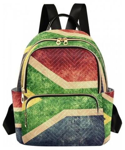 Patriot Women Backpack South African Grunge Flag Anti-Theft Travel Backpack with Luggage Belt Lightweight Handbag Lady Purse ...