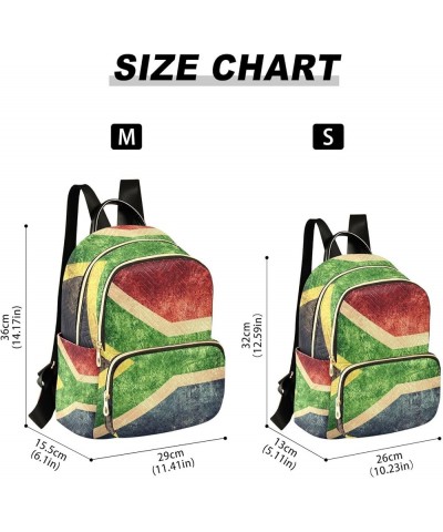 Patriot Women Backpack South African Grunge Flag Anti-Theft Travel Backpack with Luggage Belt Lightweight Handbag Lady Purse ...