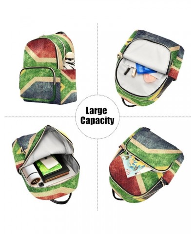 Patriot Women Backpack South African Grunge Flag Anti-Theft Travel Backpack with Luggage Belt Lightweight Handbag Lady Purse ...