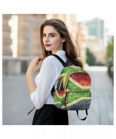 Patriot Women Backpack South African Grunge Flag Anti-Theft Travel Backpack with Luggage Belt Lightweight Handbag Lady Purse ...