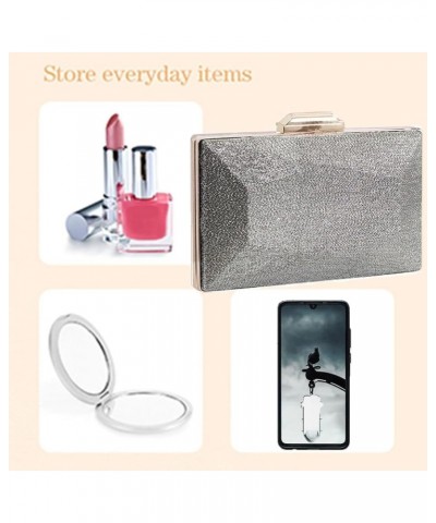 Acrylic Clutch Purses for Women Multicolor Box Handbags Banquet Evening Crossbody Handbag for Bridal Wedding Party Silver 2 $...