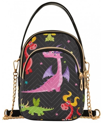 Cartoon Dragon Crossbody Bags for Women Small Purse Chain Hand Bag Shoulder Bag for Trip Gifts Work $11.44 Shoulder Bags