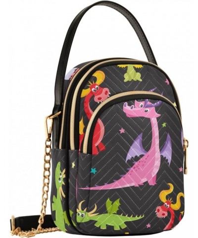 Cartoon Dragon Crossbody Bags for Women Small Purse Chain Hand Bag Shoulder Bag for Trip Gifts Work $11.44 Shoulder Bags