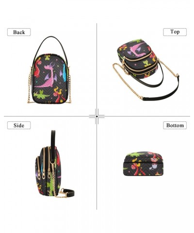 Cartoon Dragon Crossbody Bags for Women Small Purse Chain Hand Bag Shoulder Bag for Trip Gifts Work $11.44 Shoulder Bags