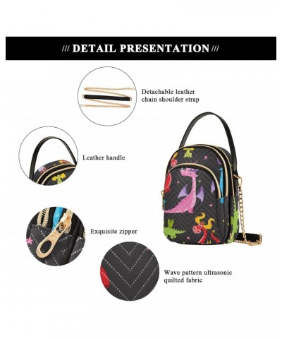 Cartoon Dragon Crossbody Bags for Women Small Purse Chain Hand Bag Shoulder Bag for Trip Gifts Work $11.44 Shoulder Bags