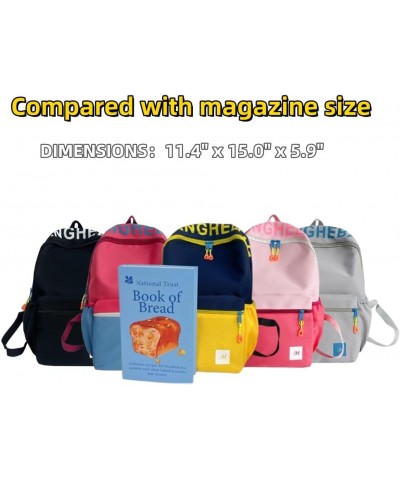 Backpack Big Capacity Aesthetic Couple Y2k Aesthetic Cute Backpack (Pink+Blue) Pink+blue $18.22 Backpacks